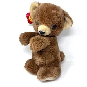 Daekor Rattle Teddy Bear Plush 12" Vintage Brown Stuffed Animal Lovey